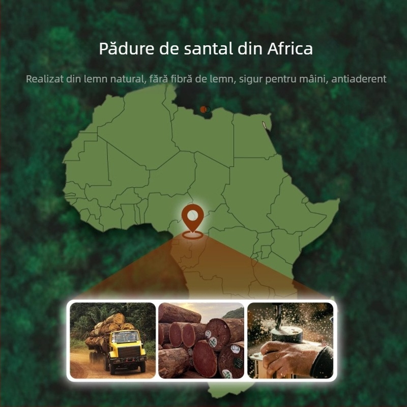 Sucitor din lemn de santal — Brand: Double Gun; Material: Lemn de santal; Stil: Simplitate modernă; Set: 3 piese