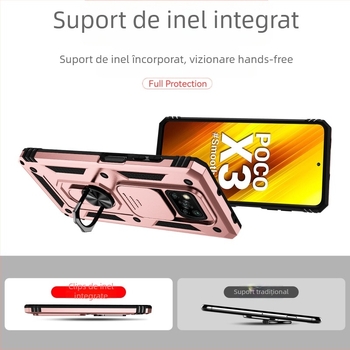 Husă POCO X3 – Două în unu, Design original; Material TPU+PC; Proces: Turnare prin injecție; Funcții: Suport/Bracket, Atracție magnetică, Protecție împotriva căderilor; Compatibil cu POCO X3