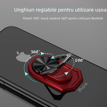Yi Simi suport universal pentru telefon auto cu suport inelar, construcție din fier și plastic, turnare prin injecție, compatibil cu toate modelele de telefoane