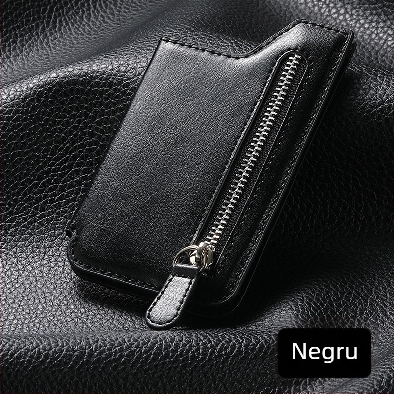 Portcarduri multifunctional din PU, cu suport magnetic pentru mașină, buzunar pentru monede și compartimente extinse pentru carduri