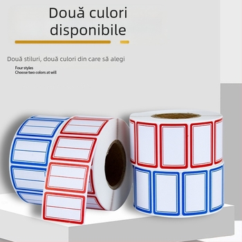 Etichete autoadezive scrise de mână pe rolă, hârtie pentru scris, personalizabile, 10 etichete pe pagină