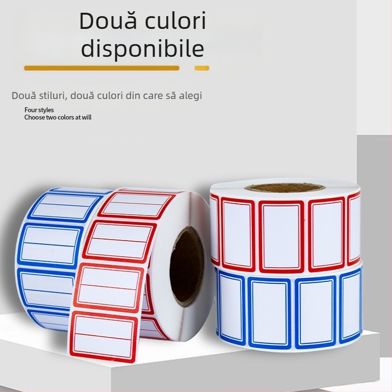 Etichete autoadezive scrise de mână pe rolă, hârtie pentru scris, personalizabile, 10 etichete pe pagină