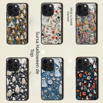 Husă pentru iPhone 11–14 Pro/Max cu craniu Halloween – Carcasă dură, rezistentă la șocuri, anti-amprente, disipare a căldurii, personalizabilă