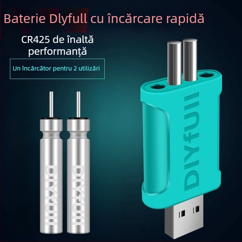 Danny Fu Baterie LIR425 Reîncărcabilă și Set de Încărcător pentru Noapte de Pescuit cu Plută Electronic Luminoasă