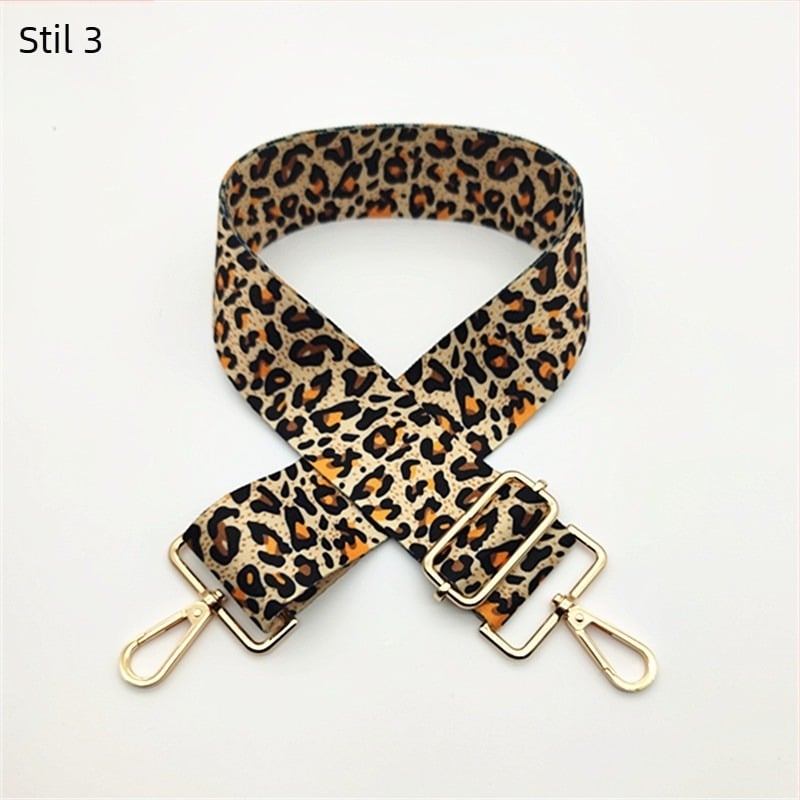 Curea lată de umăr pentru geantă cu imprimeu leopard – curea lungă de înlocuire pentru crossbody, geantă de școală și rucsac