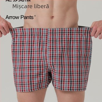 Boxeri bărbați din bumbac, talie medie, căptușeală între picioare din bumbac peste 95%, pentru primăvară