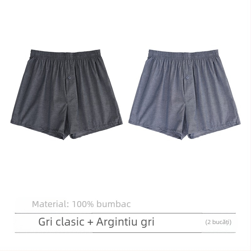 Boxeri bărbați din bumbac, talie medie, căptușeală între picioare din bumbac peste 95%, pentru primăvară