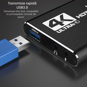 HANCHUANG Cardă de captură USB 3.0 HDMI Loop-Out 4K HC-1407 (Cip 2131, Producător cip MS)