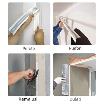 Bandă de protecție pentru colț metalic placată cu zinc, pentru decorare și reparații