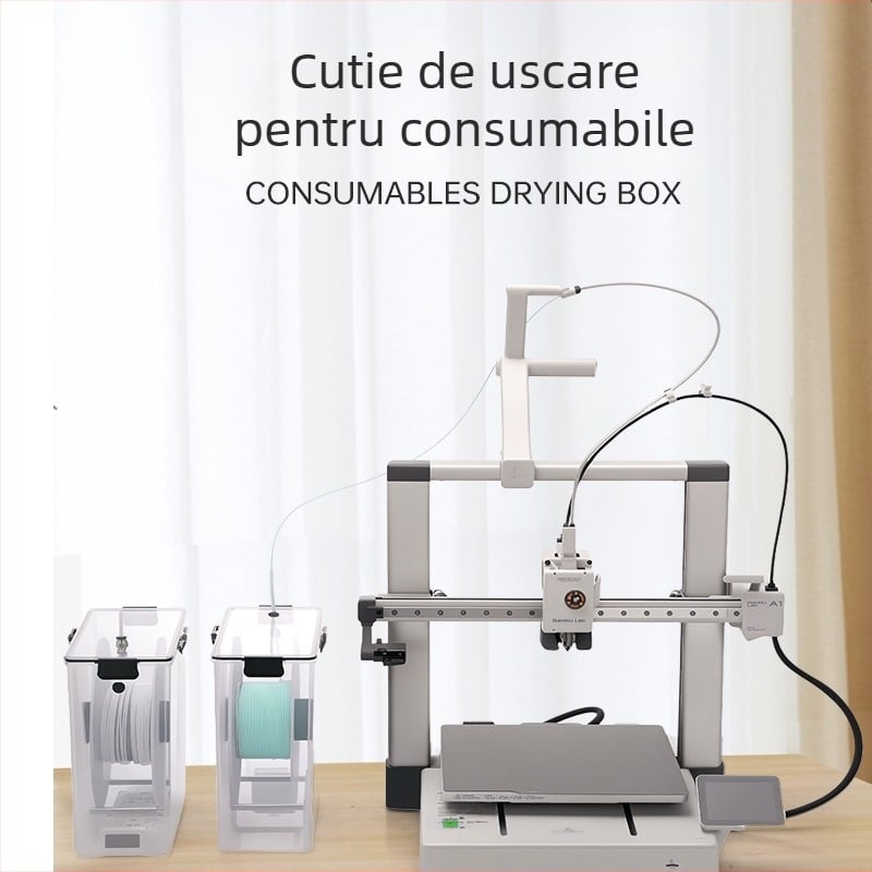 Cutie de uscare pentru consumabile 3D pentru PLA (1 kg) și PETG – sigilată, protecție împotriva prafului și umezelii