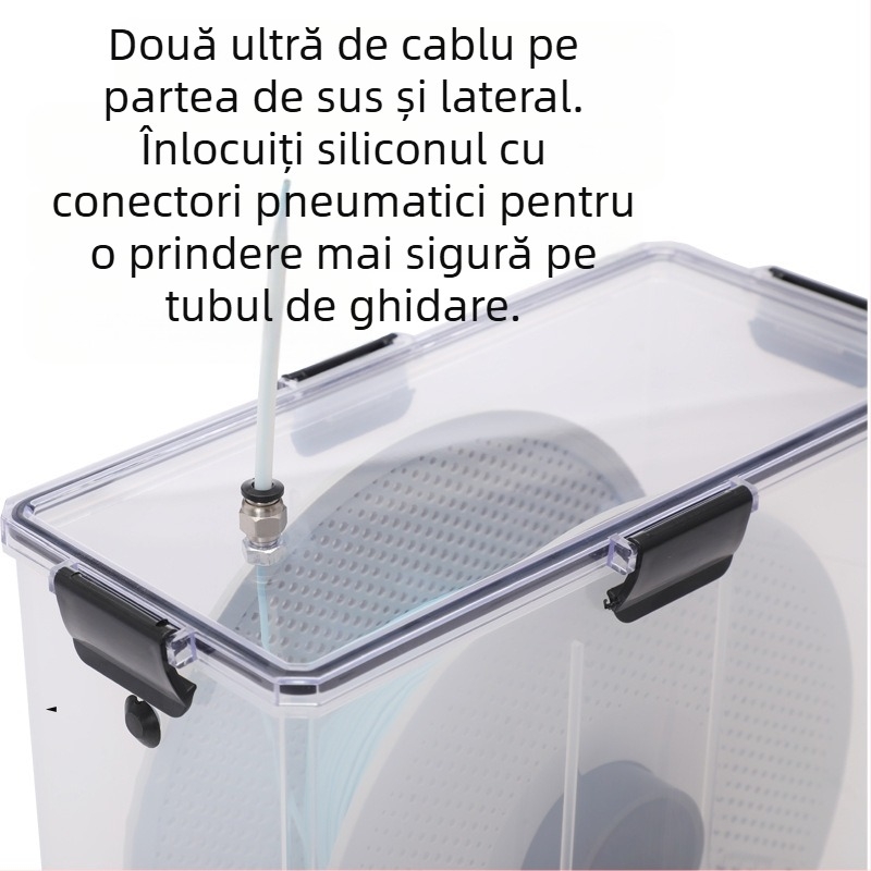 Cutie de uscare pentru consumabile 3D pentru PLA (1 kg) și PETG – sigilată, protecție împotriva prafului și umezelii