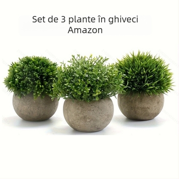 Set de plante artificiale în ghivece pentru decor interior și recuzită foto (Brand: Hengyida; Material: Plastic; Proces: Turnare prin injecție; Varietate: 3312868)