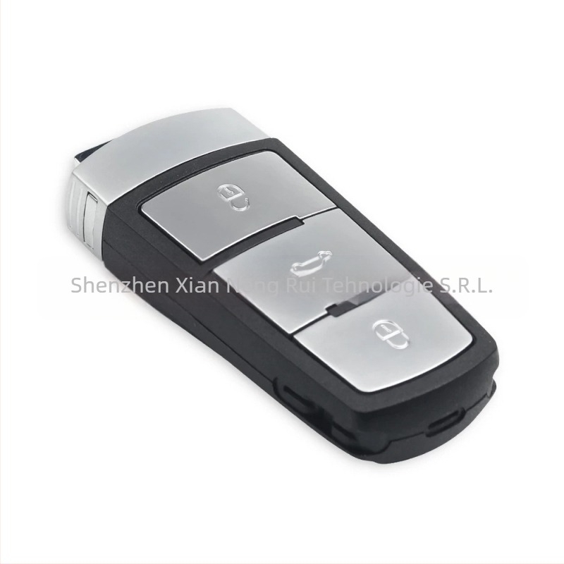 Cheie de mașină Volkswagen, telecomandă cu 3 butoane, 433 MHz, cip ID46, carcasă ABS