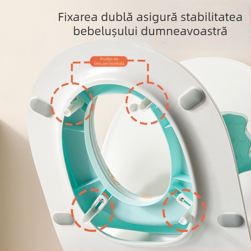 Scaun de toaletă mare pentru copii, cu capac, pentru 1-3 ani, unisex, din plastic