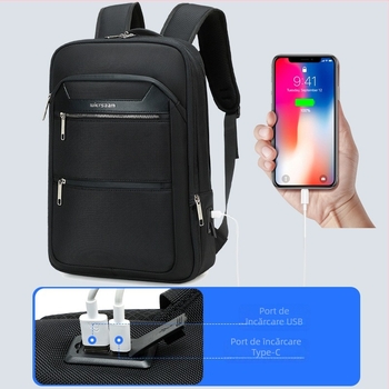 Rucsac de afaceri pentru bărbați, cu extensie, capacitate 20–35L, din Oxford, pentru călătorii de serviciu