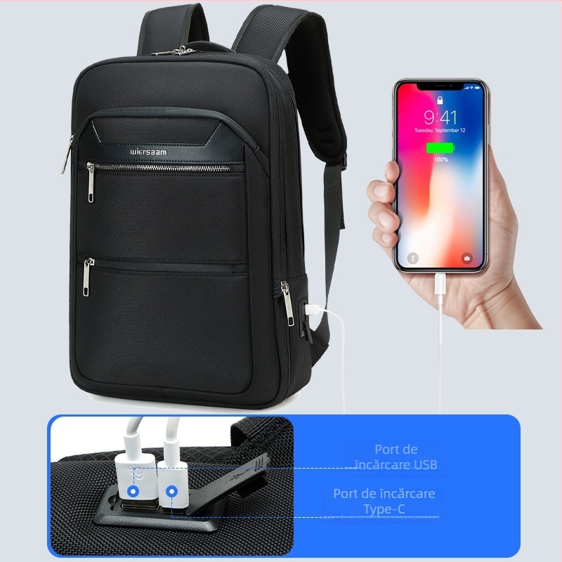 Rucsac de afaceri pentru bărbați, cu extensie, capacitate 20–35L, din Oxford, pentru călătorii de serviciu