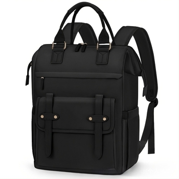 Rucsac pentru laptop – Piele naturală, Piele de vită de înaltă calitate, 20–35L, Pentru timpul liber și călătorii, Stil retro european-american