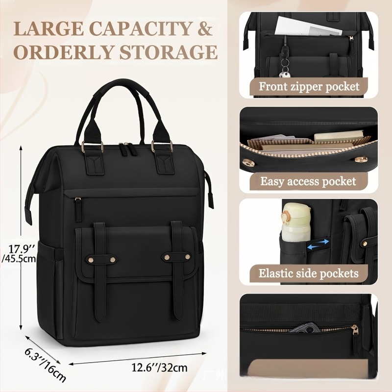 Rucsac pentru laptop – Piele naturală, Piele de vită de înaltă calitate, 20–35L, Pentru timpul liber și călătorii, Stil retro european-american