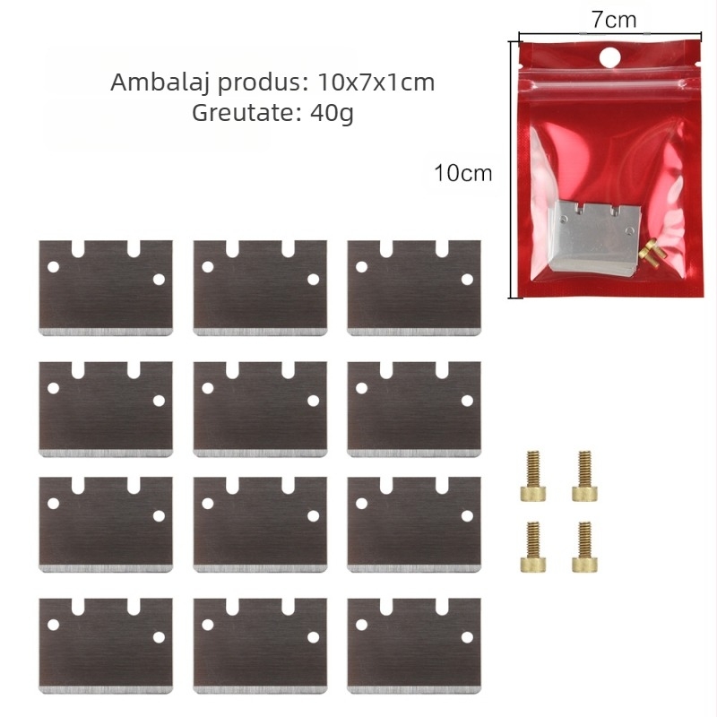 Skraper metalic pentru platforma de imprimare 3D cu plăcuță PEI, lamă de curățare și cheie hexagonală (SN346)