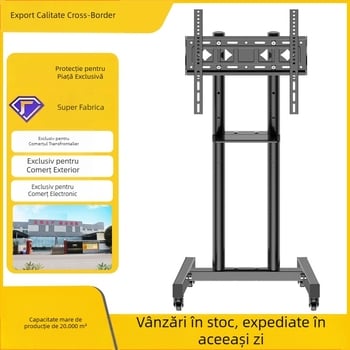 Suport mobil pentru televizor pe podea, oțel laminat la rece, model Y609S-2, greutate 8,7 kg, include kit de șuruburi pentru montaj, compatibil cu televizoare cu ecran plat