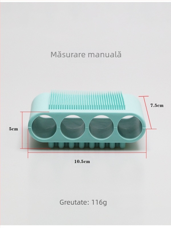 Very clever mănușă de curățare a corpului din silicon cu patru degete pentru câini — perie pentru spate, burete de duș, anti-alunecare, 150 bucăți în pachet