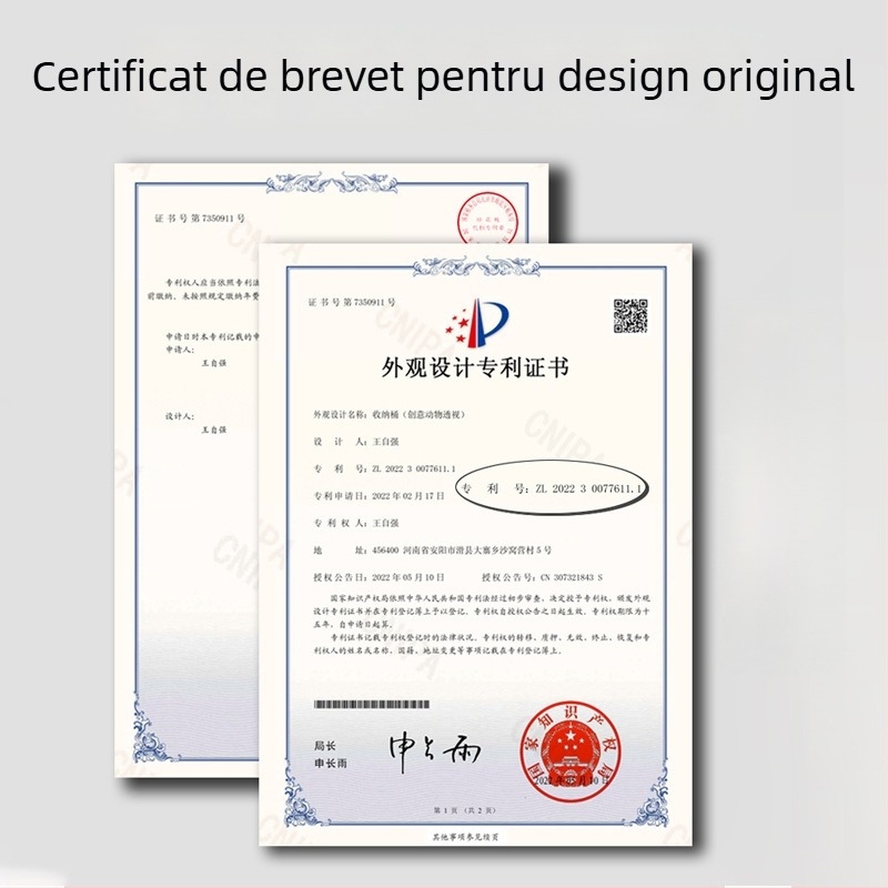 Cutie textilă pentru depozitare jucării, cu panou transparent, pliabilă, design desen animat, material din bumbac, stil modern minimalist, pentru jucării și alte obiecte