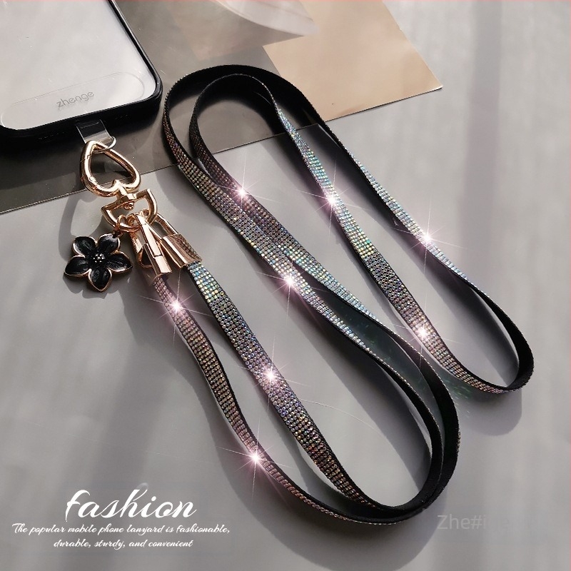 Lanyard pentru telefon cu curea lungă, purtare crossbody, din cauciuc moale, pandantiv geometric, brand Zhenge, multifuncțional