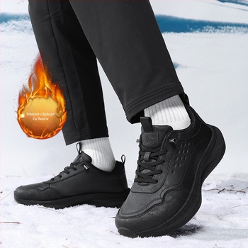 Pantofi unisex cu deget lat – pantofi casual de exterior, partea superioară din piele sintetică, talpă EVA, talpă din cauciuc