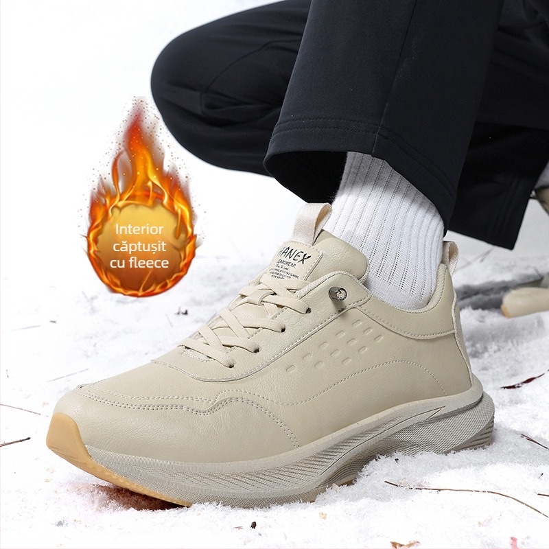 Pantofi unisex cu deget lat – pantofi casual de exterior, partea superioară din piele sintetică, talpă EVA, talpă din cauciuc