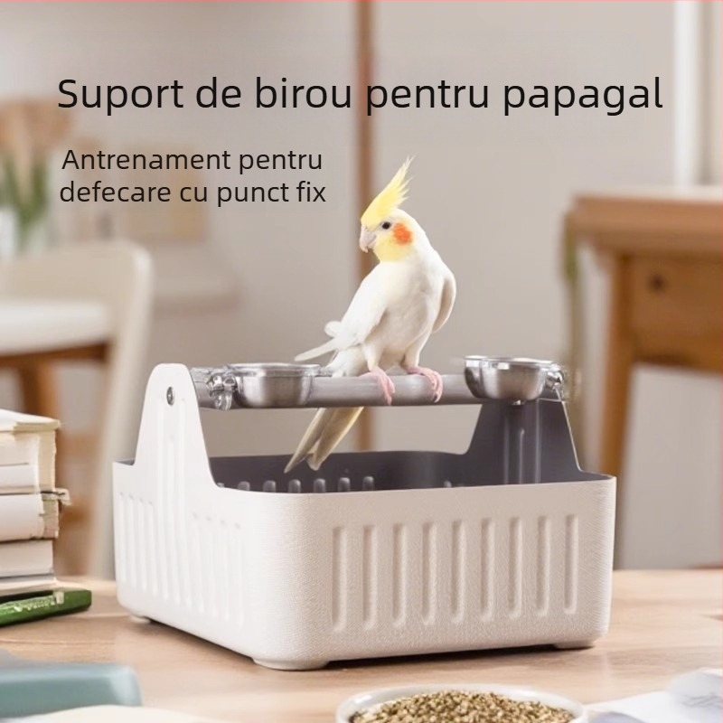 Papagal - coș de toaletă de antrenament pentru birou (WP01) - Adult, Corp mediu, Pasăre