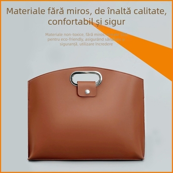 Geantă pentru laptop din PVC, impermeabilă, cu capacitate extensibilă, interior din catifea sintetică, folie anti-zgâriere pentru butoane