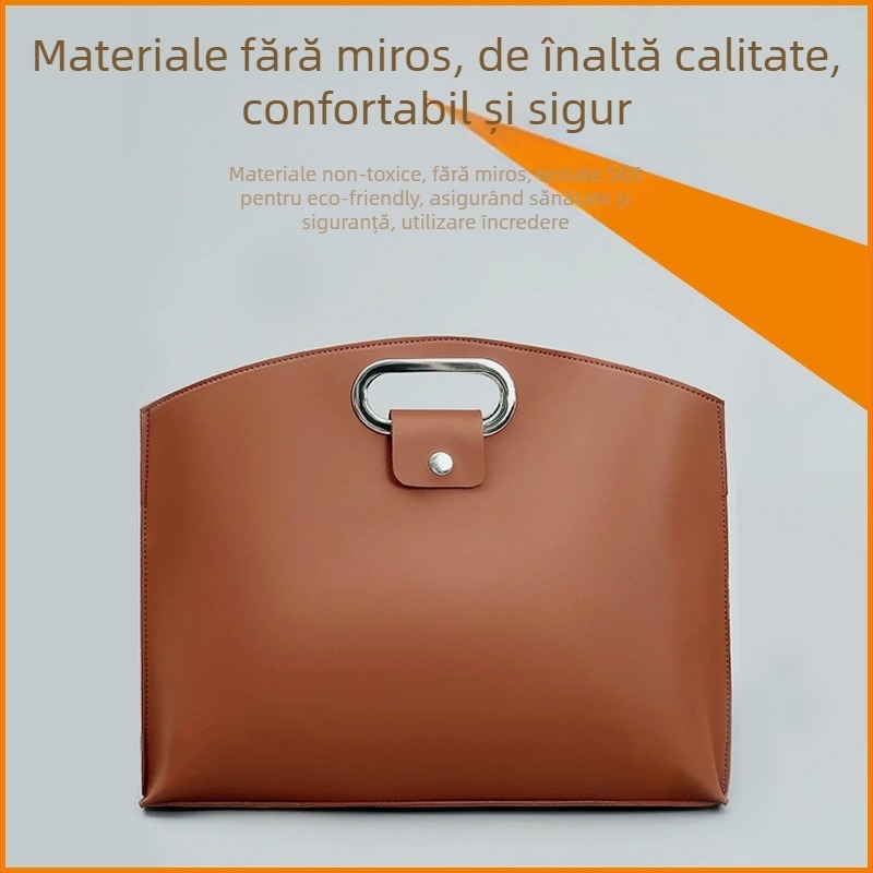 Geantă pentru laptop din PVC, impermeabilă, cu capacitate extensibilă, interior din catifea sintetică, folie anti-zgâriere pentru butoane