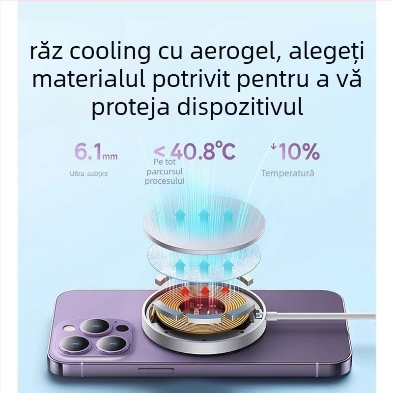 Încărcător wireless magnetic pentru iPhone 15/16/14/13/12/11/8 Pro – încărcare rapidă QC4.0