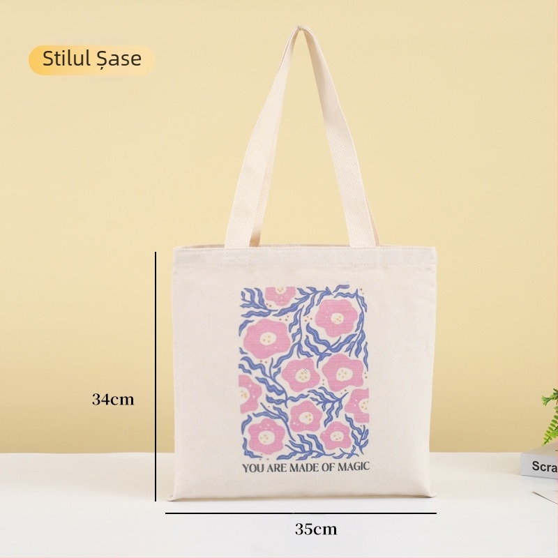 Geantă Tote din pânză, imprimare digitală și logo, pânză 12oz, în stoc și personalizabilă