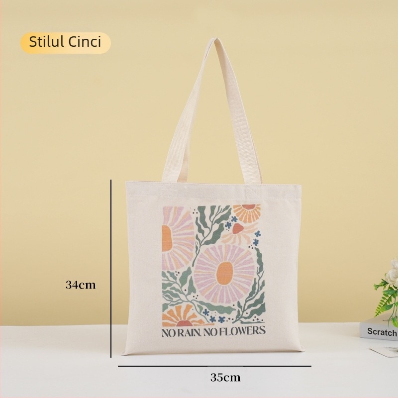 Geantă Tote din pânză, imprimare digitală și logo, pânză 12oz, în stoc și personalizabilă
