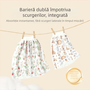 Fustă pentru scutec pentru bebeluși – impermeabilă, lavabilă, respirabilă, pentru copii 1–3 ani (SMT2157, pânză terry)