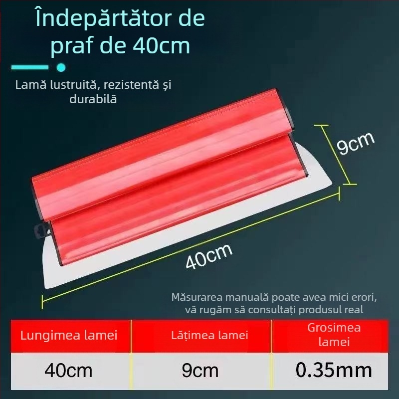 Șpaclu din oțel inoxidabil pentru nivelarea tencuielii pe pereți interiori, fără marcă