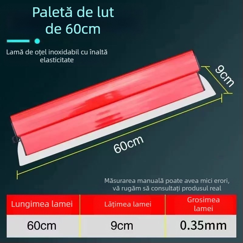 Șpaclu din oțel inoxidabil pentru nivelarea tencuielii pe pereți interiori, fără marcă