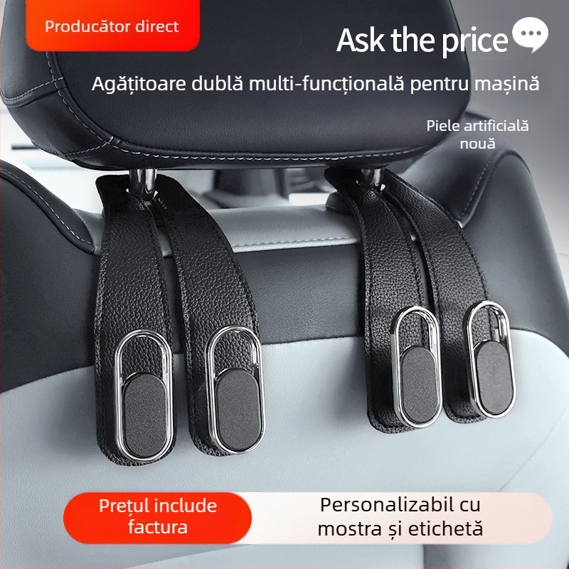 Cârlig pentru spatele scaunului – ascuns, multifuncțional, pentru depozitare în interior, PVC, stil light luxury