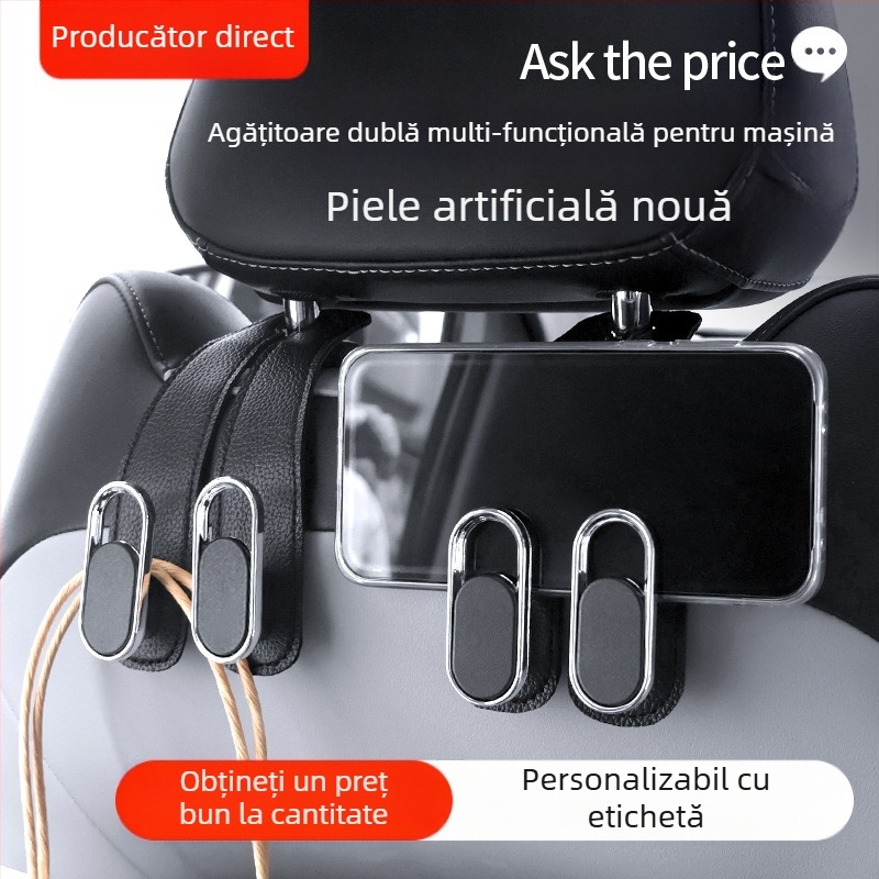 Cârlig pentru spatele scaunului – ascuns, multifuncțional, pentru depozitare în interior, PVC, stil light luxury