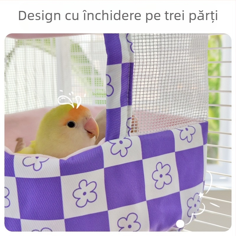 Cuib de papagal din pânză, hamac de vară respirabil; Material: Pânză; Brand: Altă; Potrivit pentru papagal