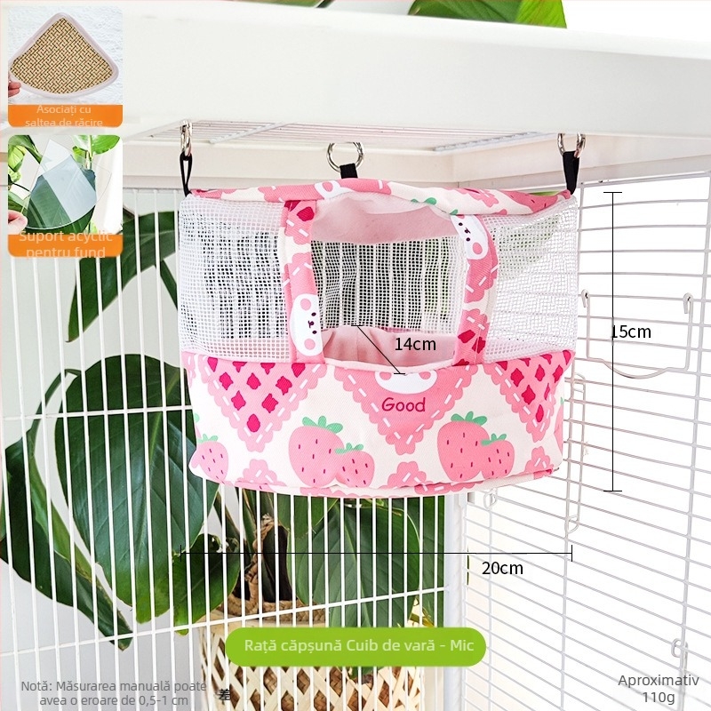 Cuib de papagal din pânză, hamac de vară respirabil; Material: Pânză; Brand: Altă; Potrivit pentru papagal