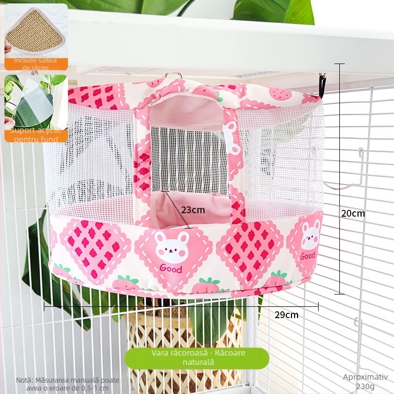 Cuib de papagal din pânză, hamac de vară respirabil; Material: Pânză; Brand: Altă; Potrivit pentru papagal