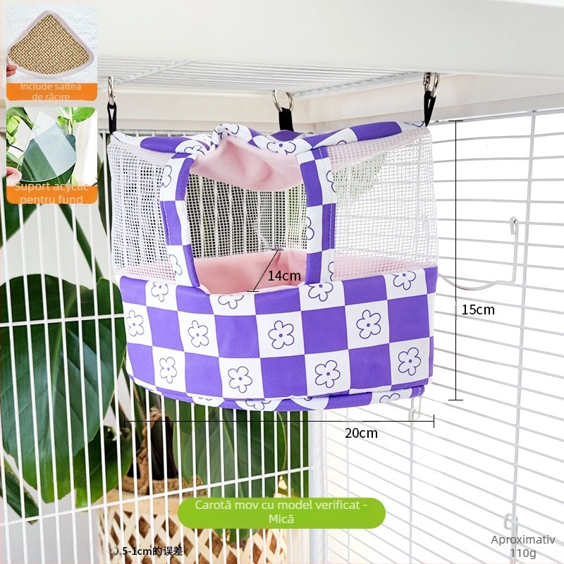 Cuib de papagal din pânză, hamac de vară respirabil; Material: Pânză; Brand: Altă; Potrivit pentru papagal