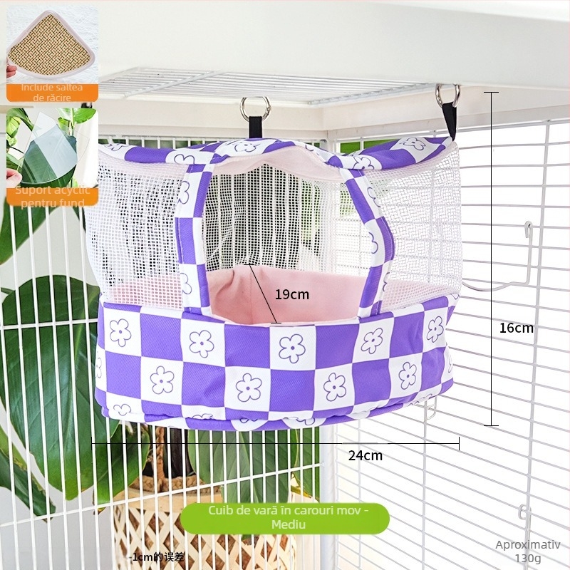Cuib de papagal din pânză, hamac de vară respirabil; Material: Pânză; Brand: Altă; Potrivit pentru papagal