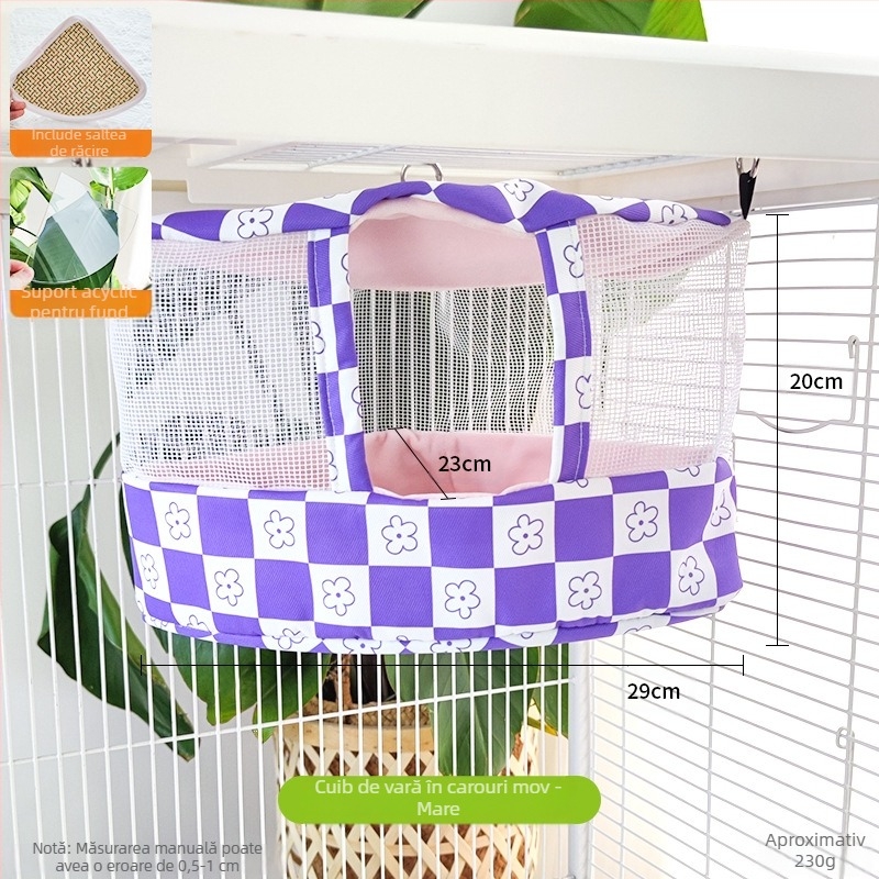 Cuib de papagal din pânză, hamac de vară respirabil; Material: Pânză; Brand: Altă; Potrivit pentru papagal