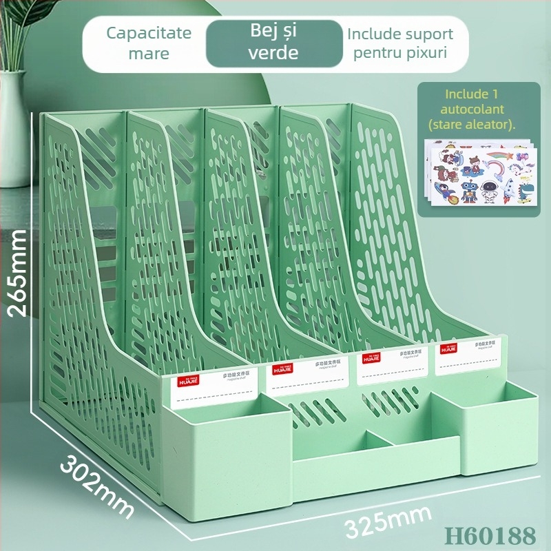 Raft de depozitare fișiere pentru birou — construcție din plastic; Tip: Altul; Scop: Altul; Nu este importat