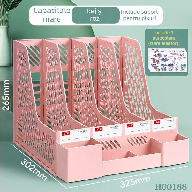 Raft de depozitare fișiere pentru birou — construcție din plastic; Tip: Altul; Scop: Altul; Nu este importat