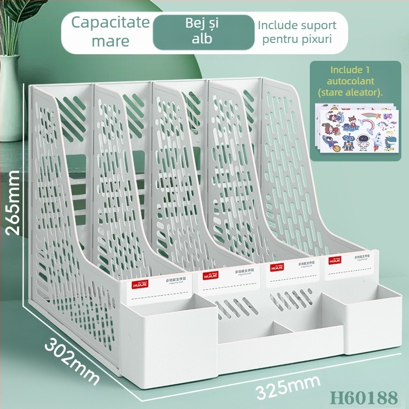 Raft de depozitare fișiere pentru birou — construcție din plastic; Tip: Altul; Scop: Altul; Nu este importat