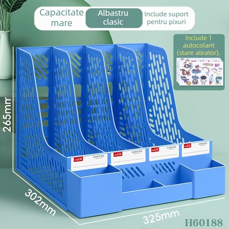 Raft de depozitare fișiere pentru birou — construcție din plastic; Tip: Altul; Scop: Altul; Nu este importat